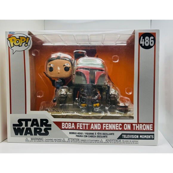 Funko Pop! Star Wars #486 – Boba Fett and Fennec on Throne (Television Moments) - Picture 1 of 1